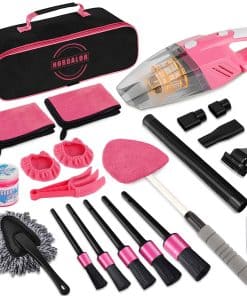 Kit de Detallado Interior de Automóvil Rosa HORDALOR, 16