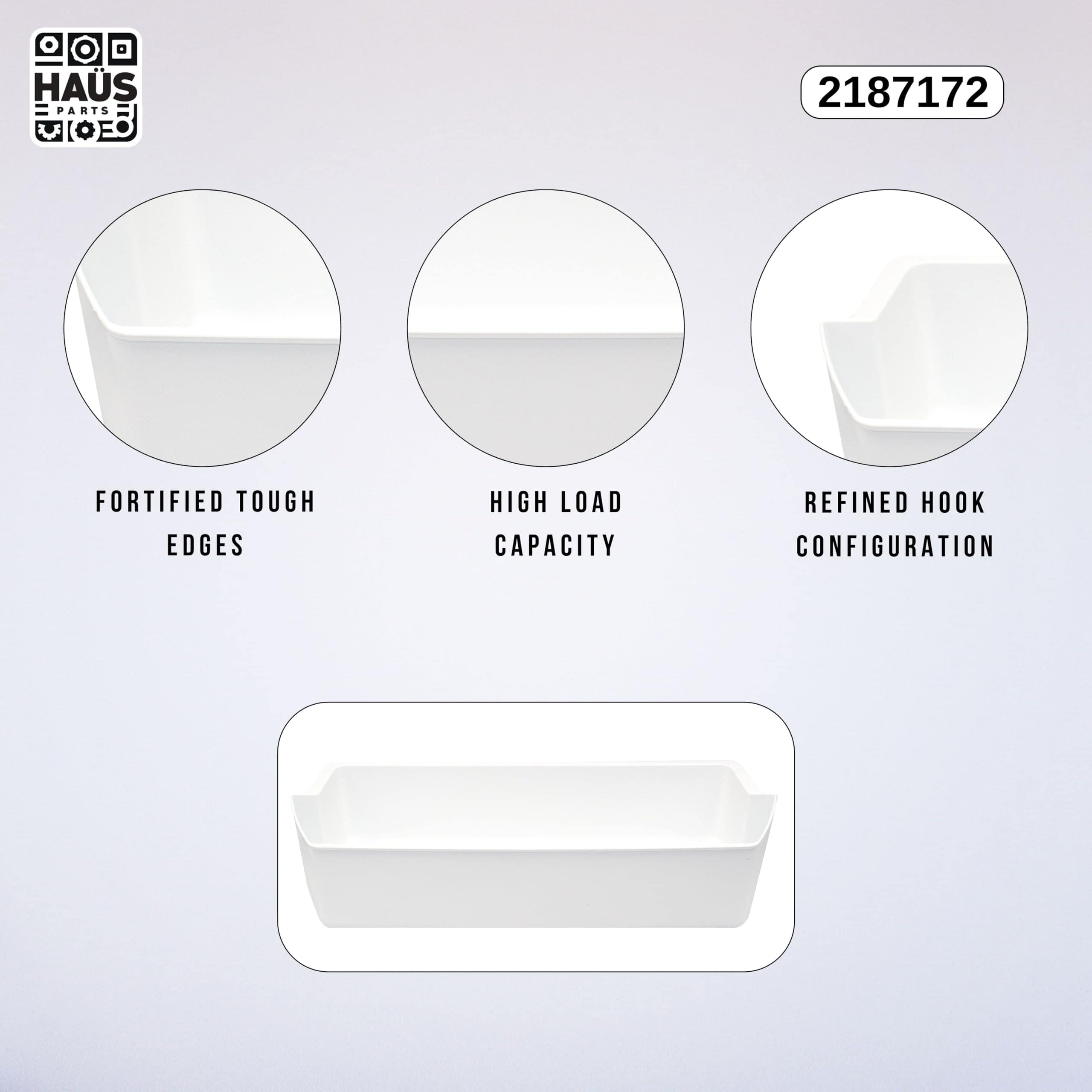 HA'S PARTS WP2187172 2187172 Bandeja de estante de puerta - Imagen 5