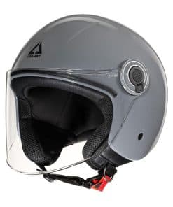 Casco de moto abierto TRIANGLE Retro -Gris Brillante