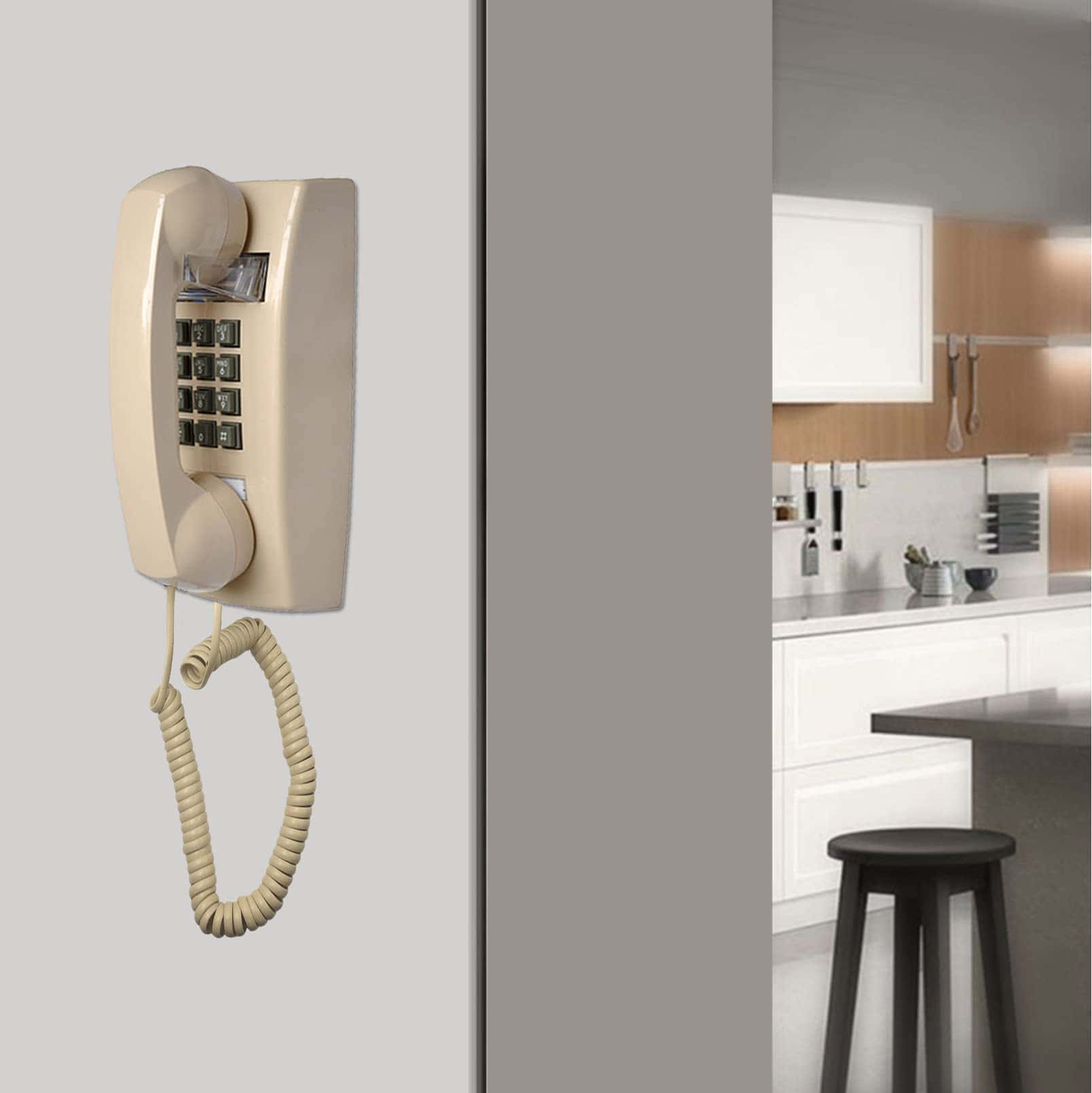 Teléfono de Pared Vintage, Teléfono Fijo Antiguo para el - Imagen 3