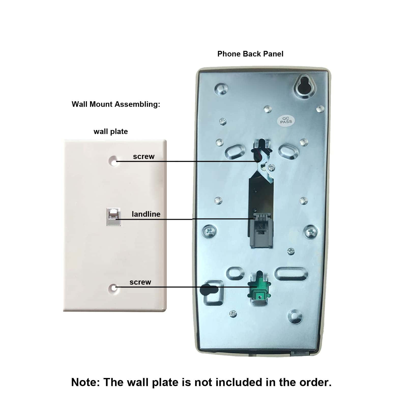 Teléfono de Pared Vintage, Teléfono Fijo Antiguo para el - Imagen 7