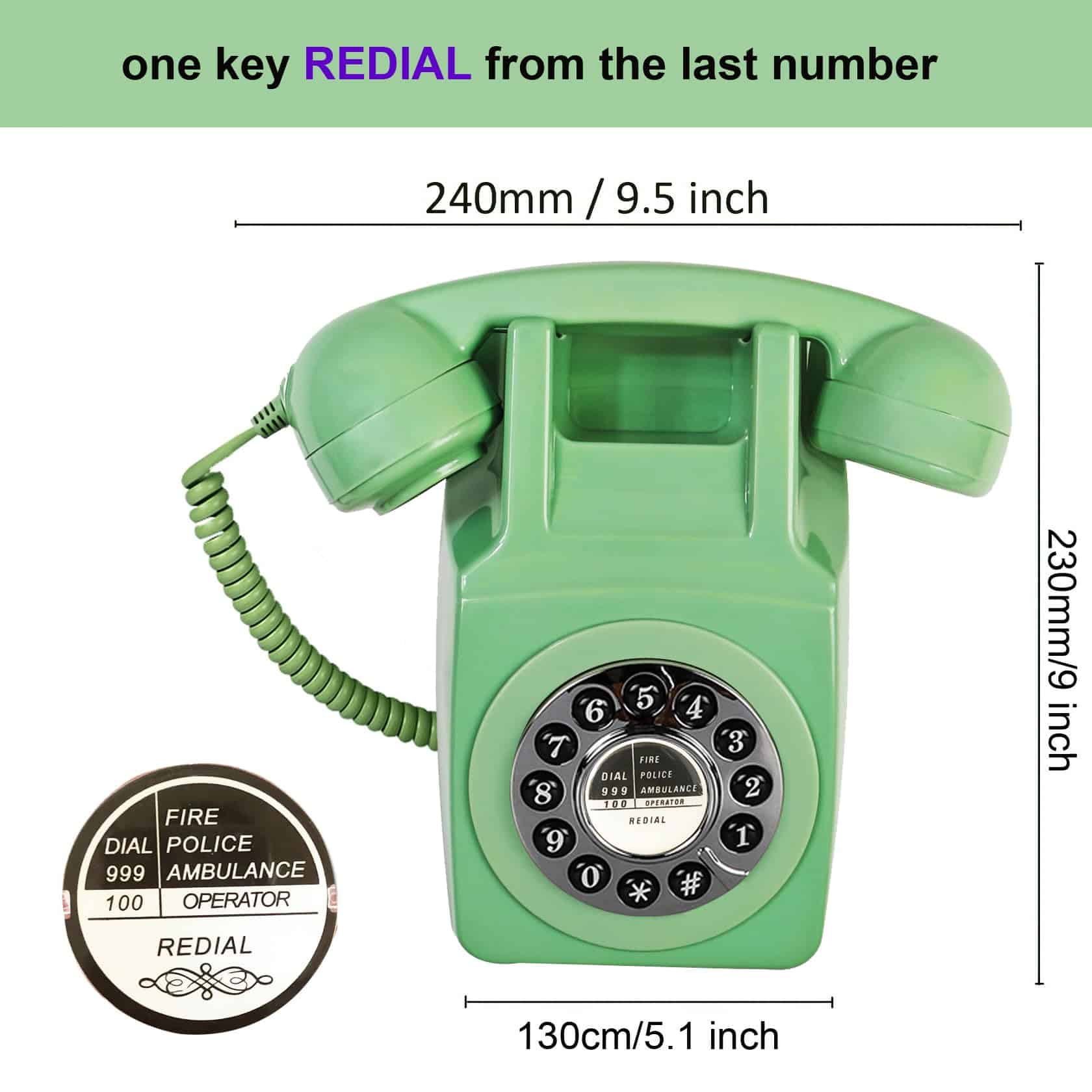 Teléfono de Pared, Teléfono de línea fija para el hogar, - Imagen 5