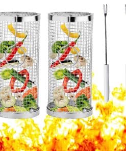 Yunsuelo BBQ Net Tube - Canasta de Parrilla Giratoria, la
