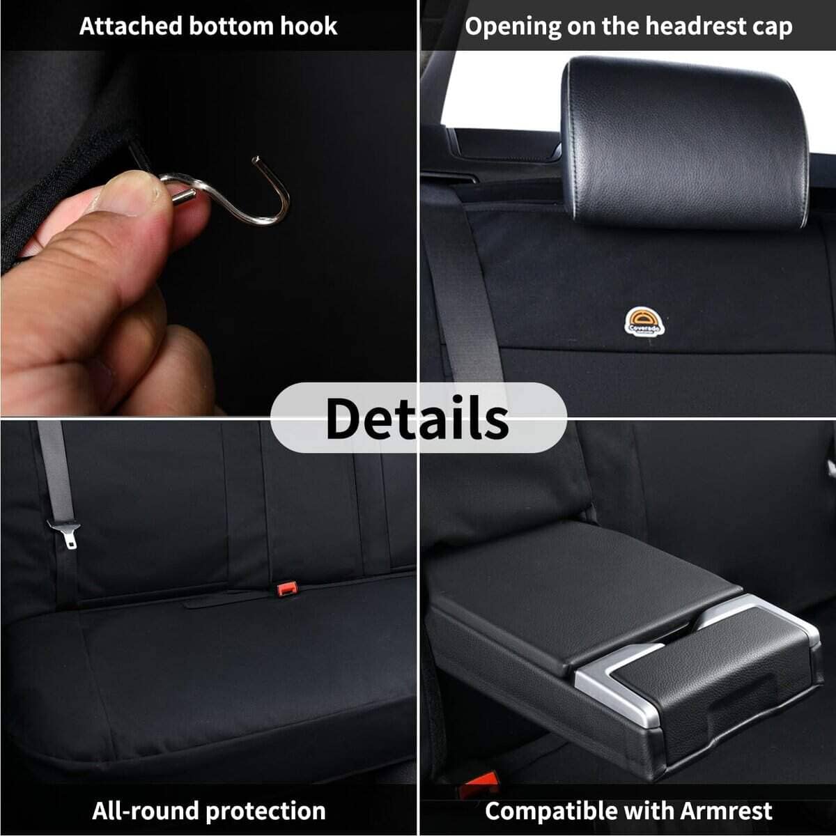 Cubierta de Asiento Trasero para Coche Coverado, Funda de - Imagen 6