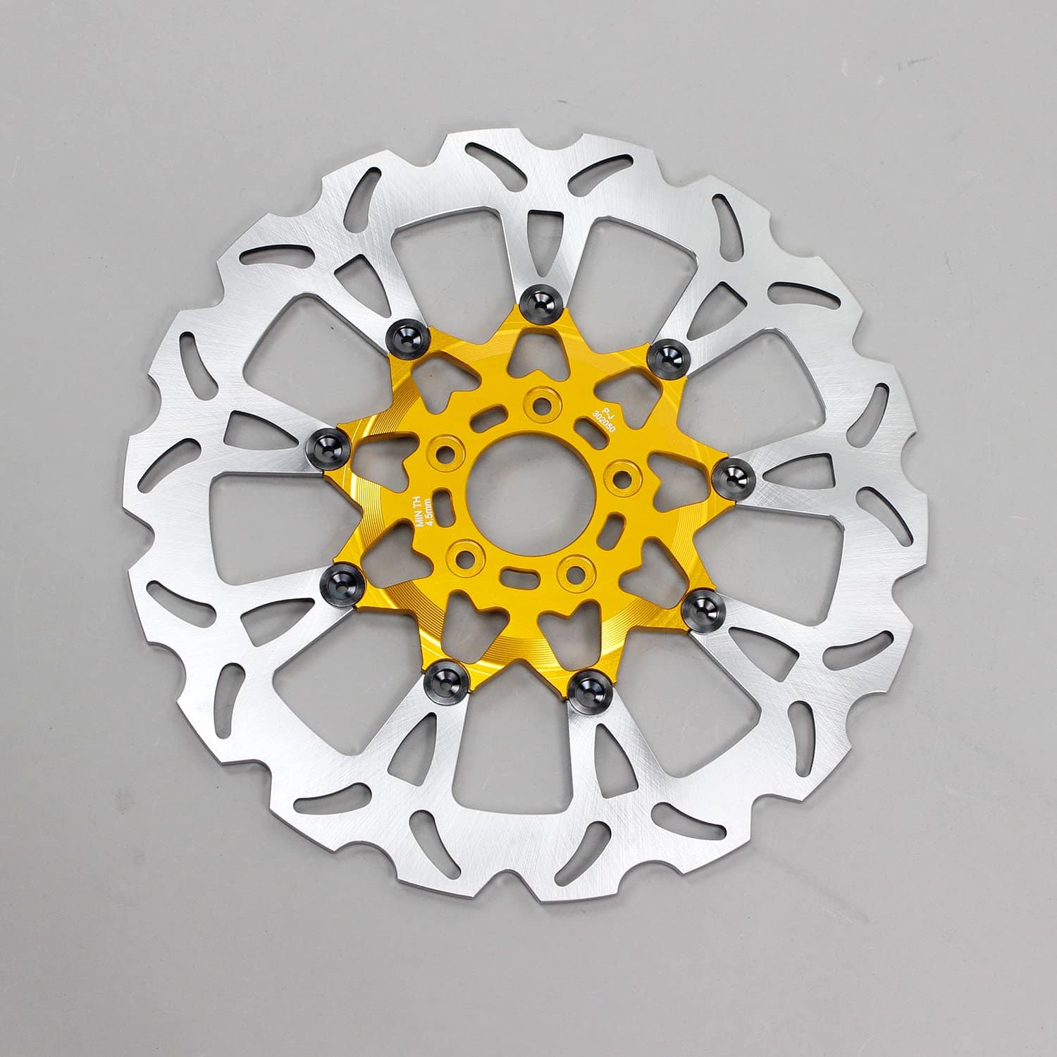 POWER JAMES 14.0" Disco de Freno Delantero Dorado para