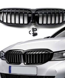 Parrilla Delantera Negra Brillante de Una Línea para