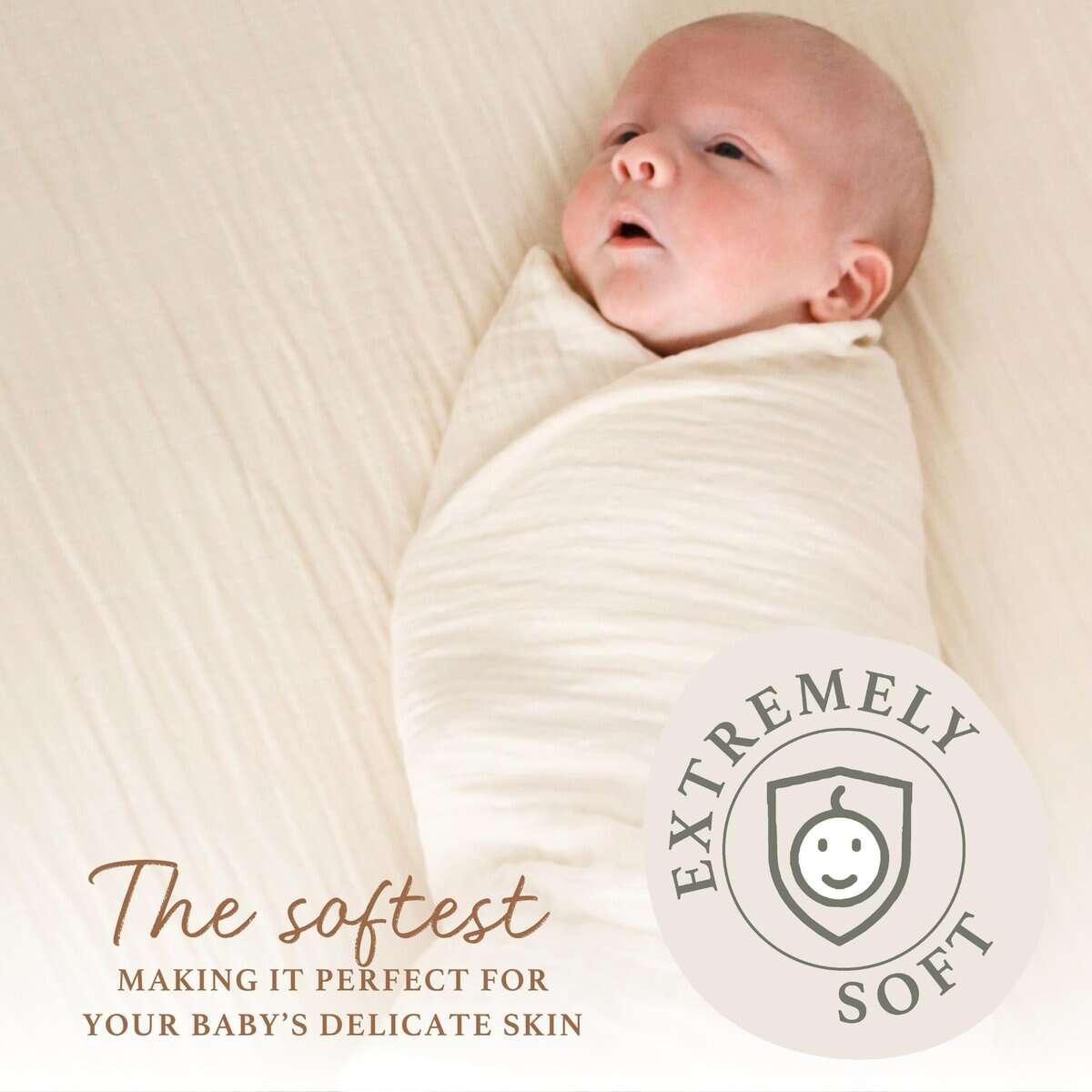 Sábana Ajustable de Cuna de Muselina de Algodón Orgánico - Imagen 5