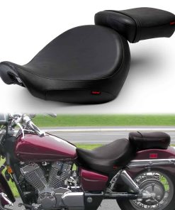 Asiento del Conductor y Pasajero para Motocicleta Negro sin