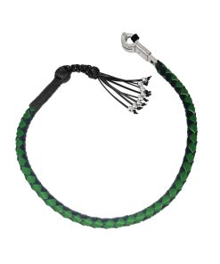 Látigo de Biker de Cuero Real de 36" para Manillar de