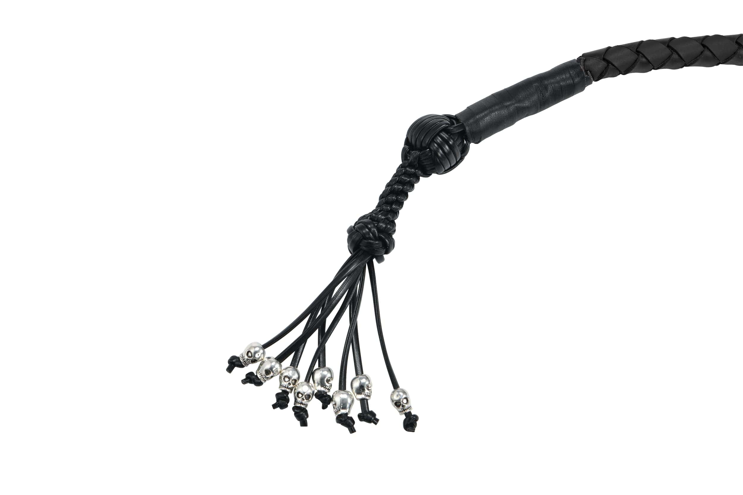 Látigo de cuero real de 36" para manillar de motocicleta - Imagen 4