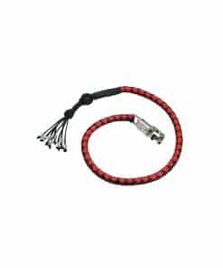 36" Látigo de Cuero Real para Manillar de Motocicleta con