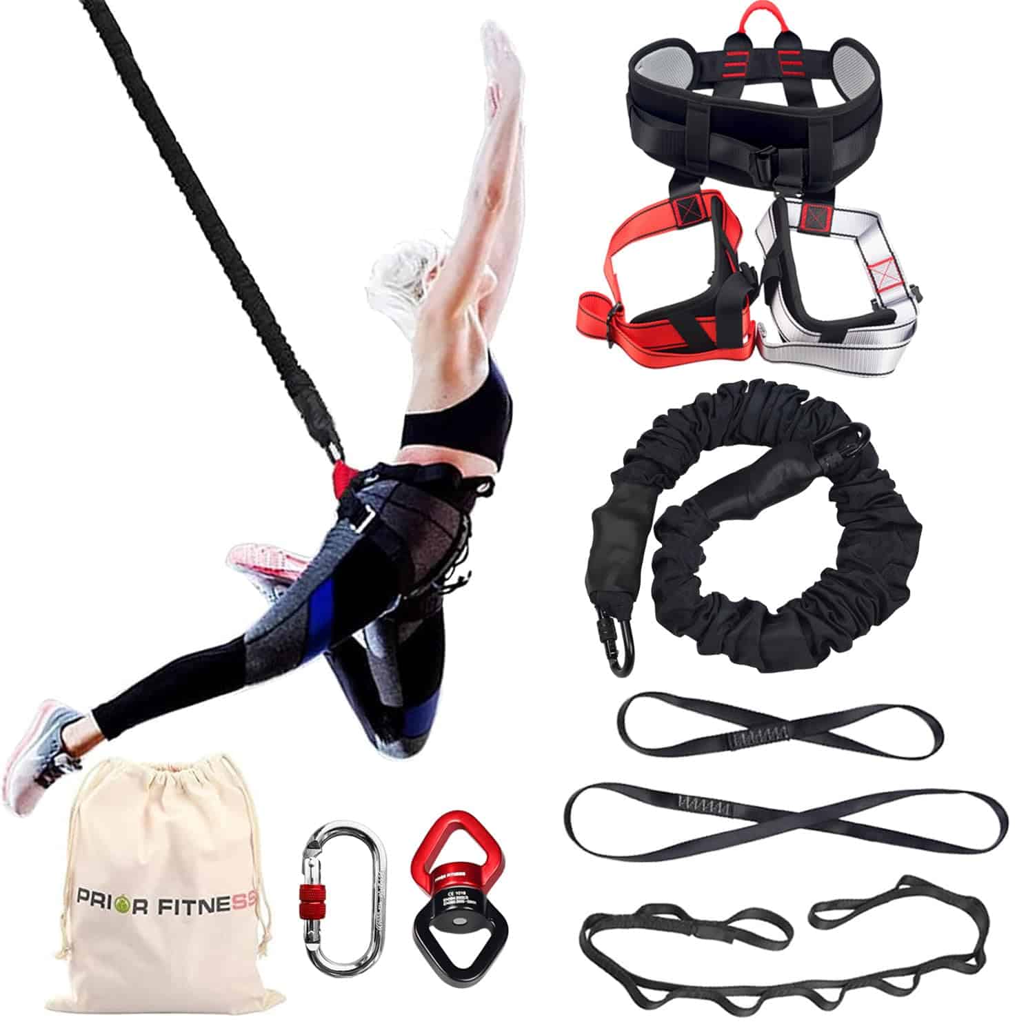 Juego de Fitness con Bungee PRIOR-FITNESS, Kit de Cuerda de