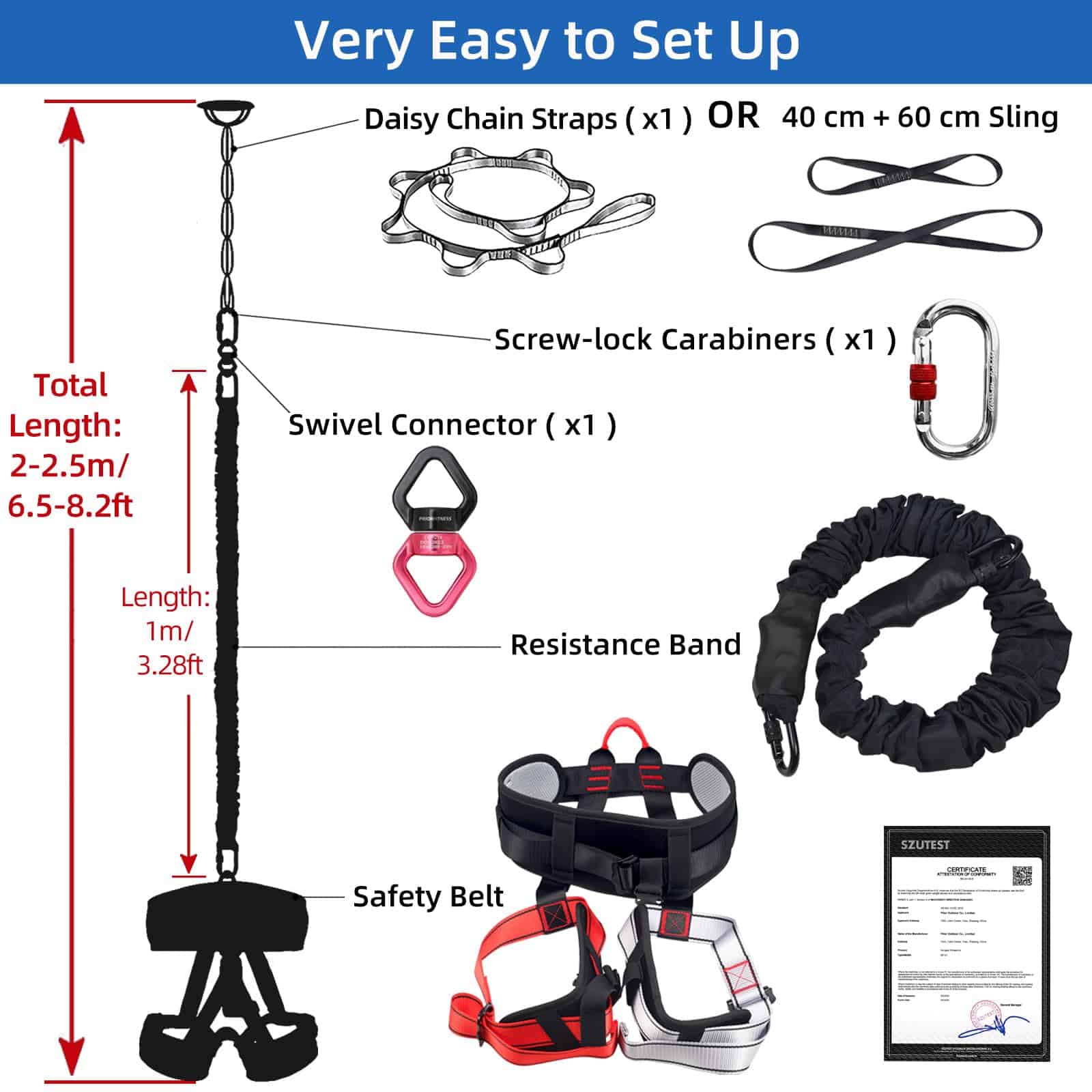 Juego de Fitness con Bungee PRIOR-FITNESS, Kit de Cuerda de - Imagen 5