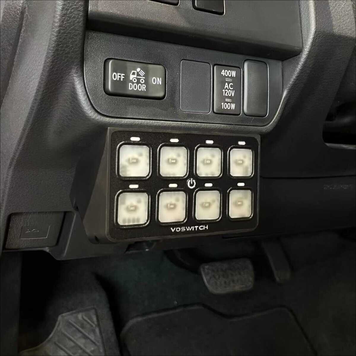 Panel de interruptores de tablero inferior de 8 bandas