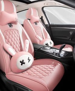 BBKVF Juego de Fundas de Asiento de Coche de Conejito de