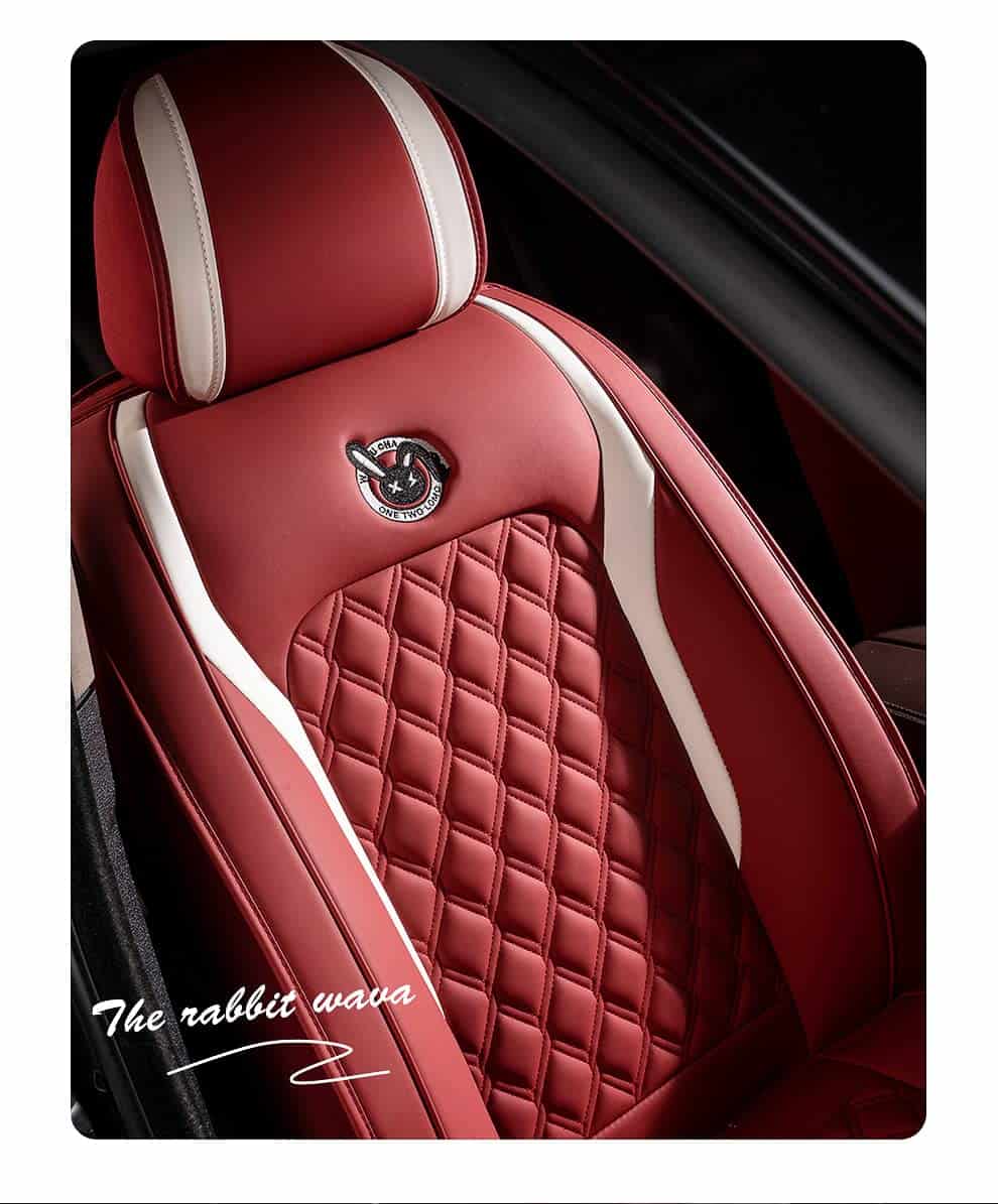 BBKVF Juego de Fundas de Asiento de Coche de Conejito de - Imagen 7