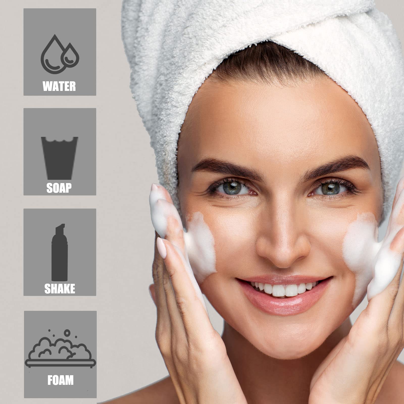 Botella de espuma negra KOIBITO de 2 oz, Botellas vacías de - Imagen 3