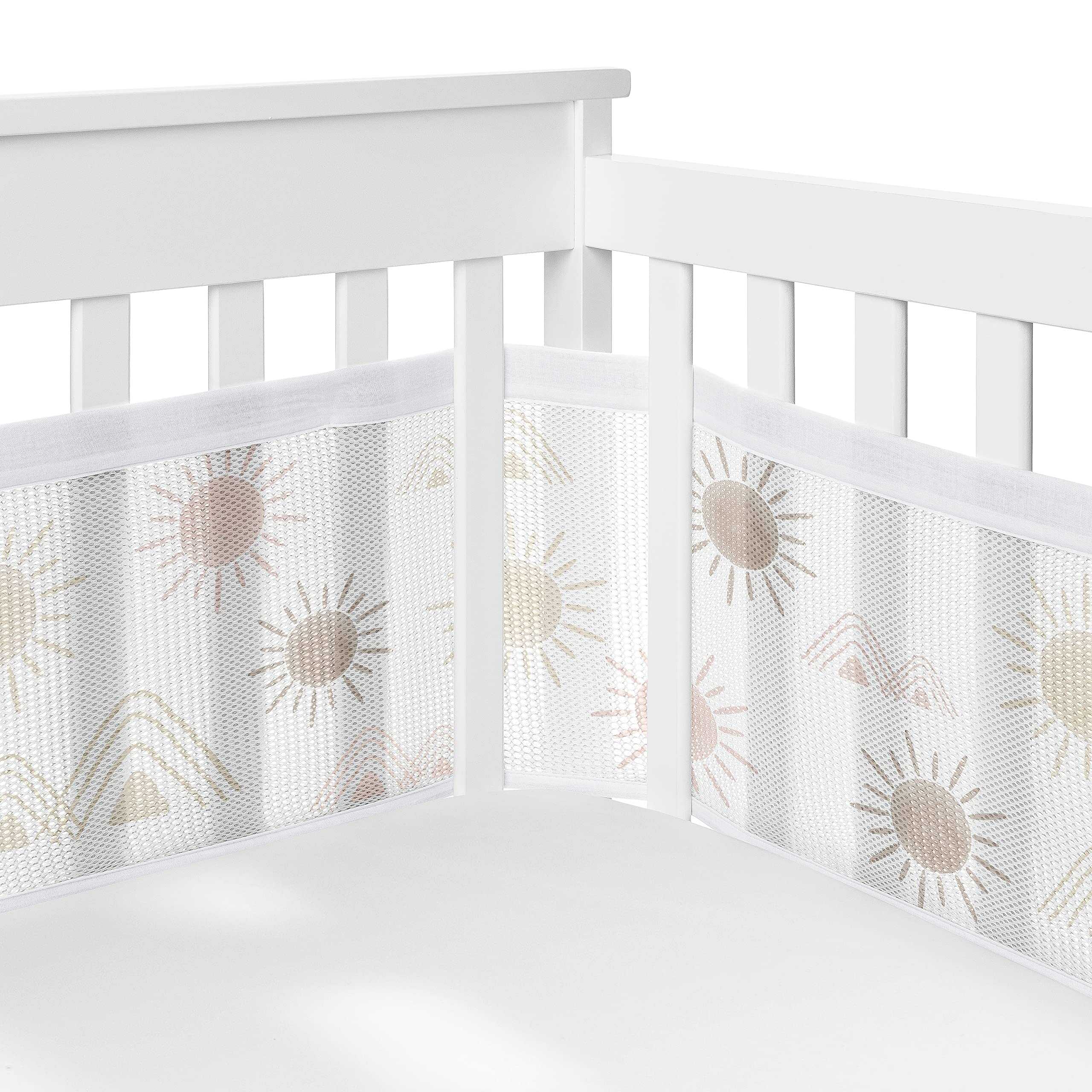 Protector de cuna de malla transpirable Sweet Jojo Designs