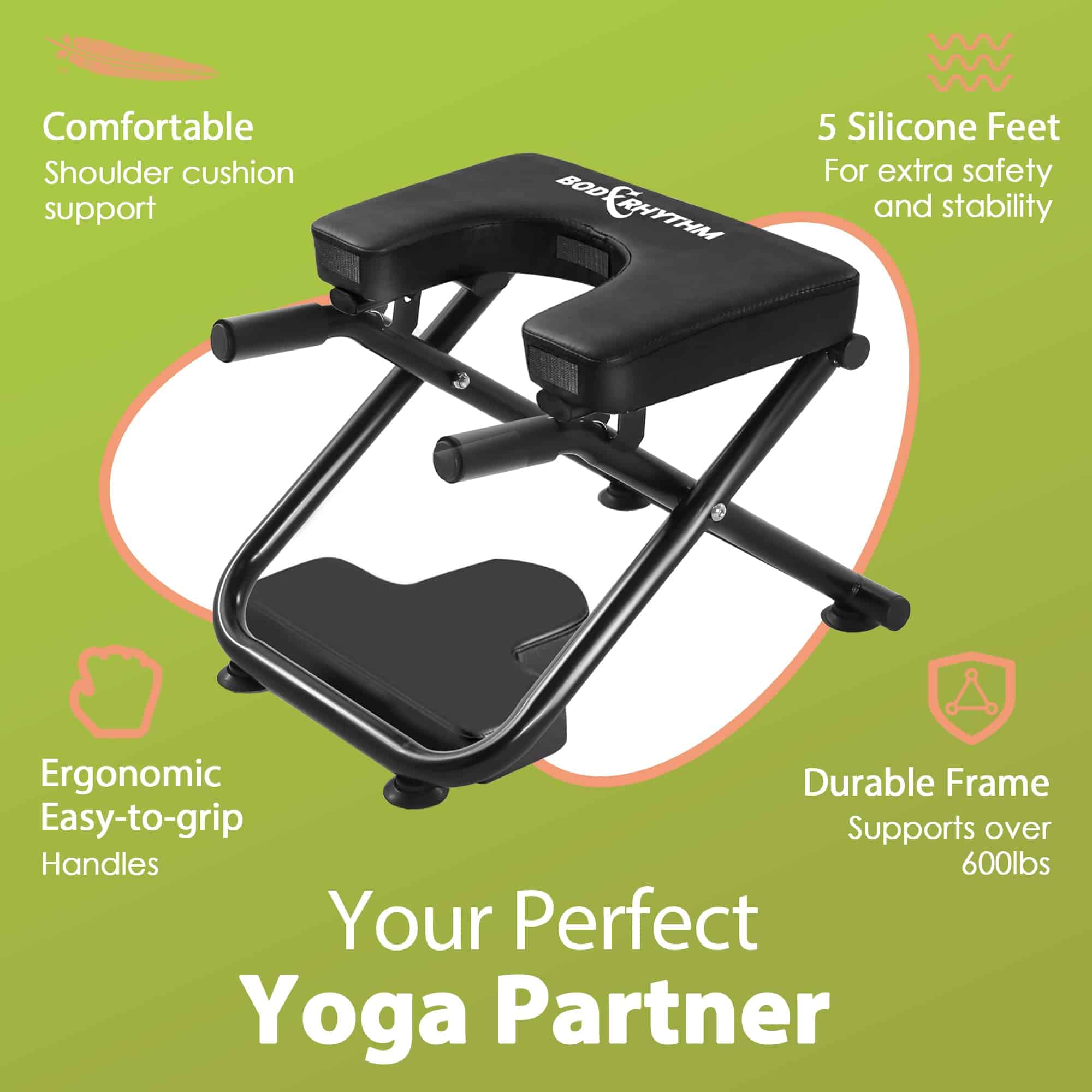 Banco de Yoga para Pararse de Cabeza BODYRHYTHM, Silla de - Imagen 5