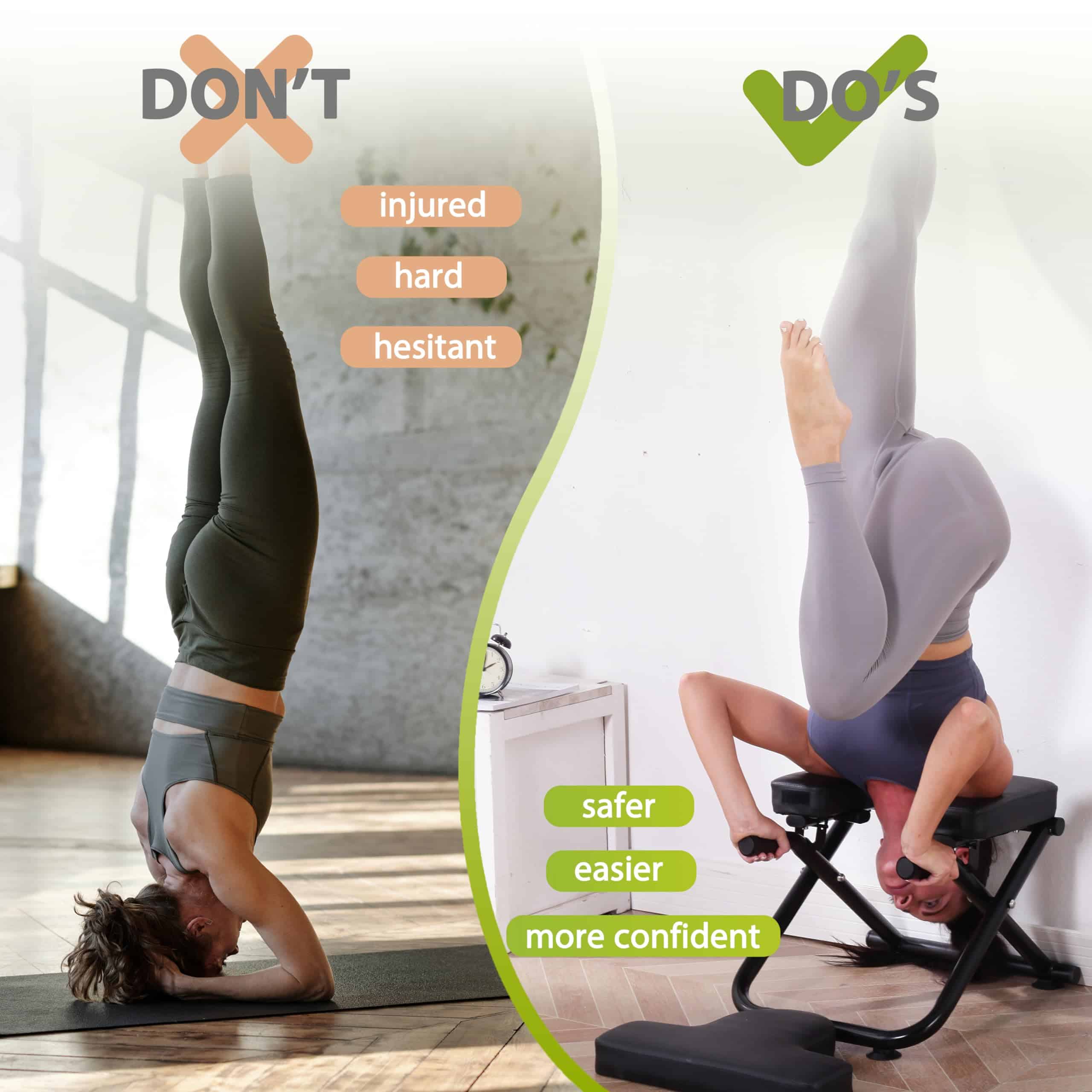 Banco de Yoga para Pararse de Cabeza BODYRHYTHM, Silla de - Imagen 3