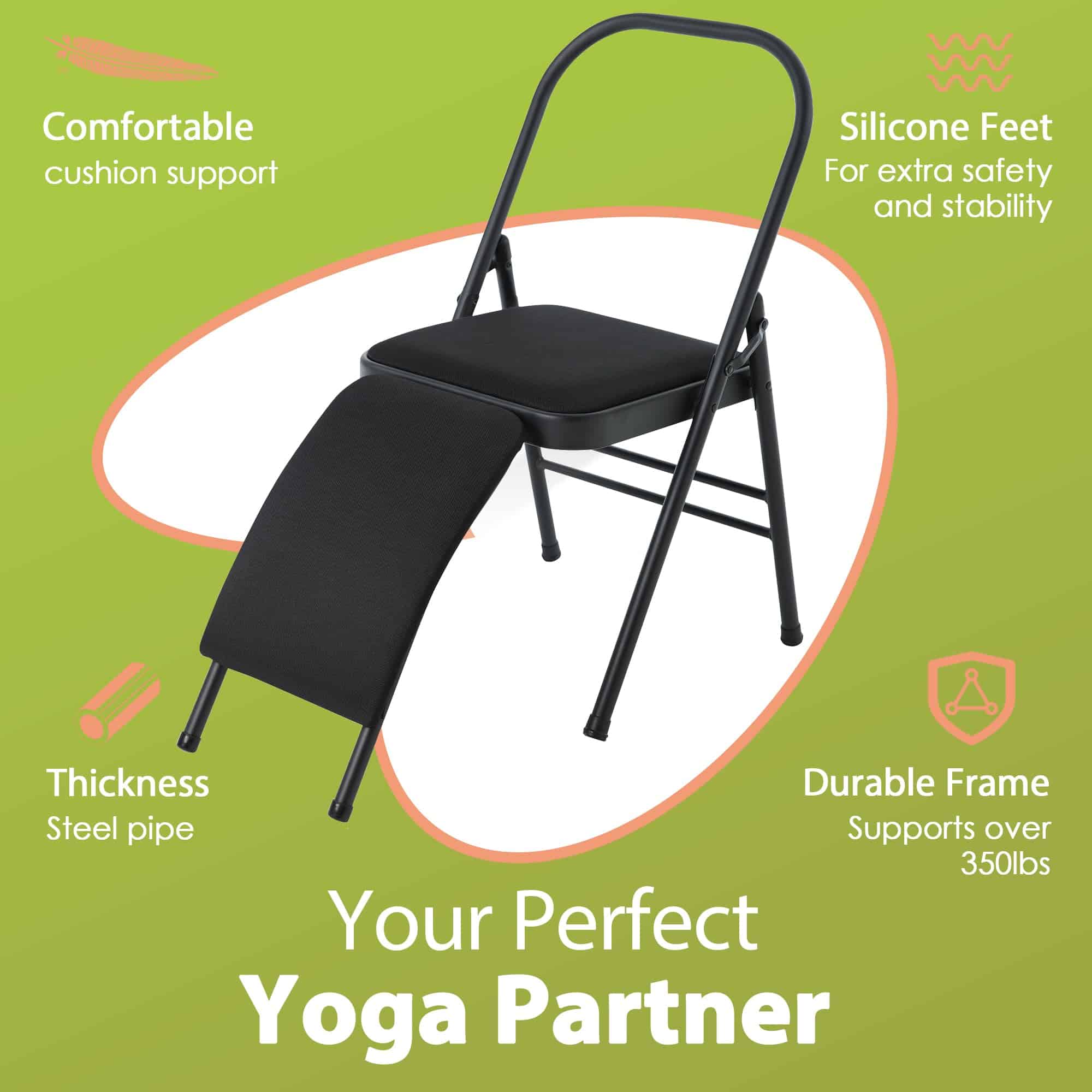 BODYRHYTHM Silla Auxiliar de Yoga con Soporte Lumbar para - Imagen 5