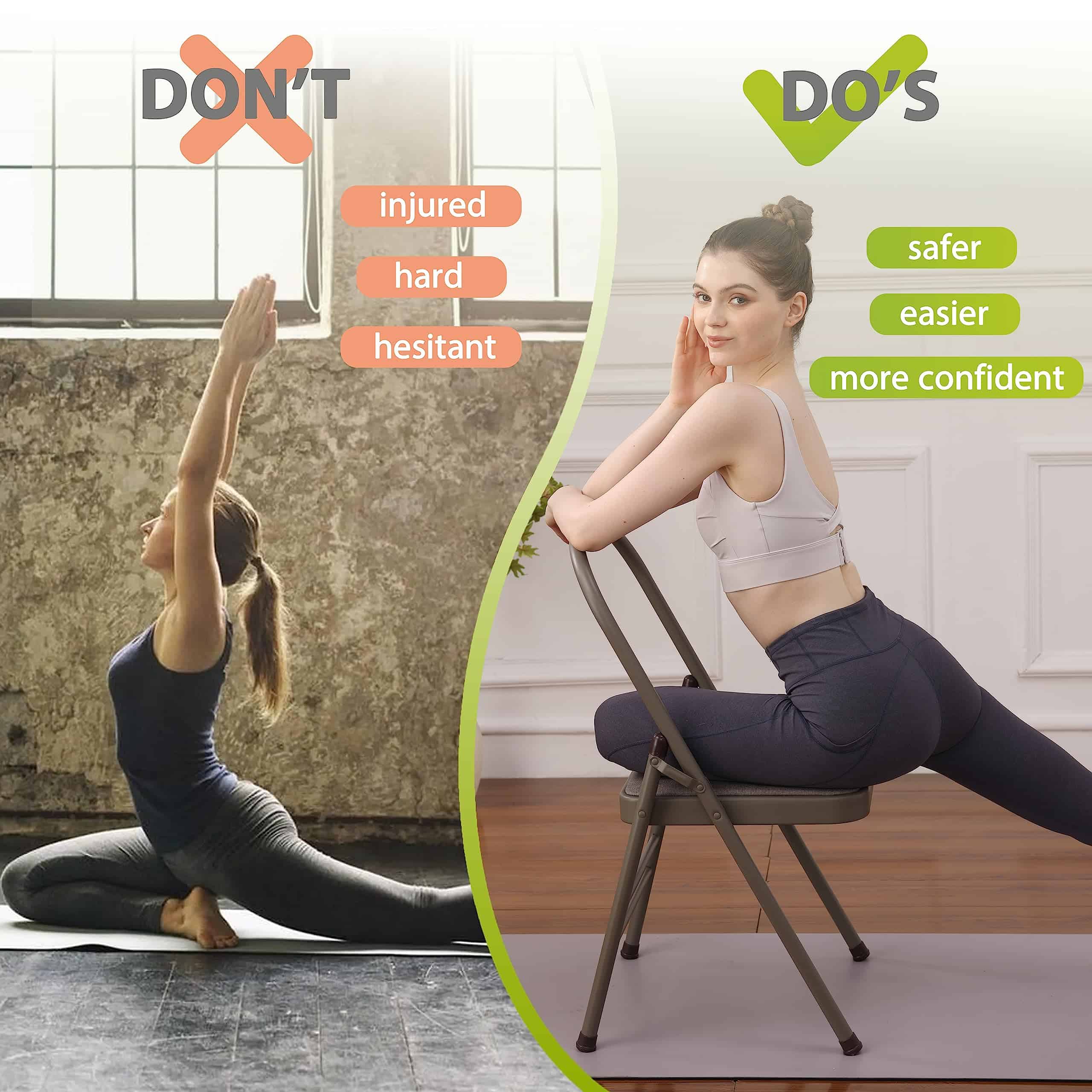 Silla Auxiliar de Yoga BODYRHYTHM con Soporte Lumbar para - Imagen 3