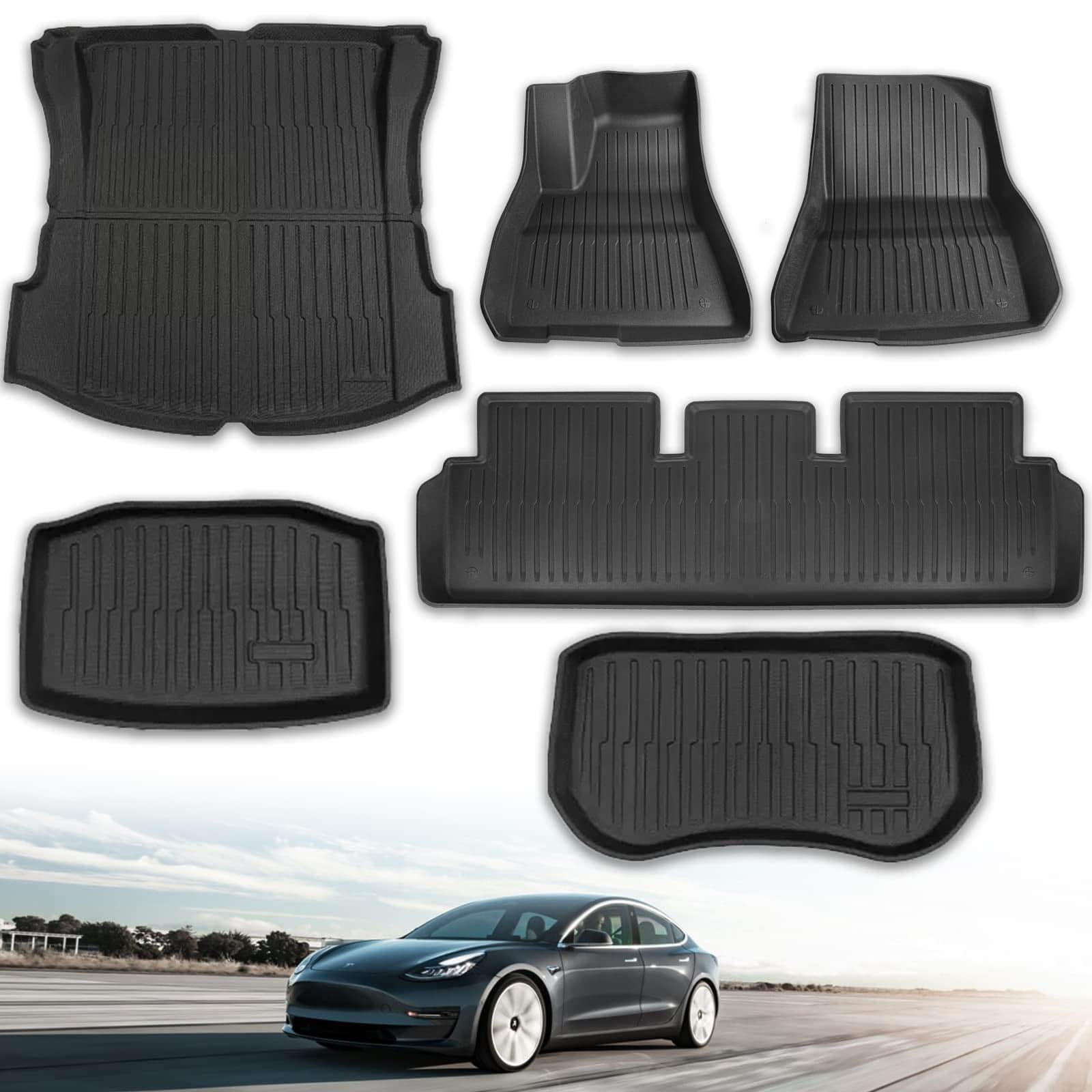 Tapetes para piso de Tesla Model 3 Todo Clima Accesorios