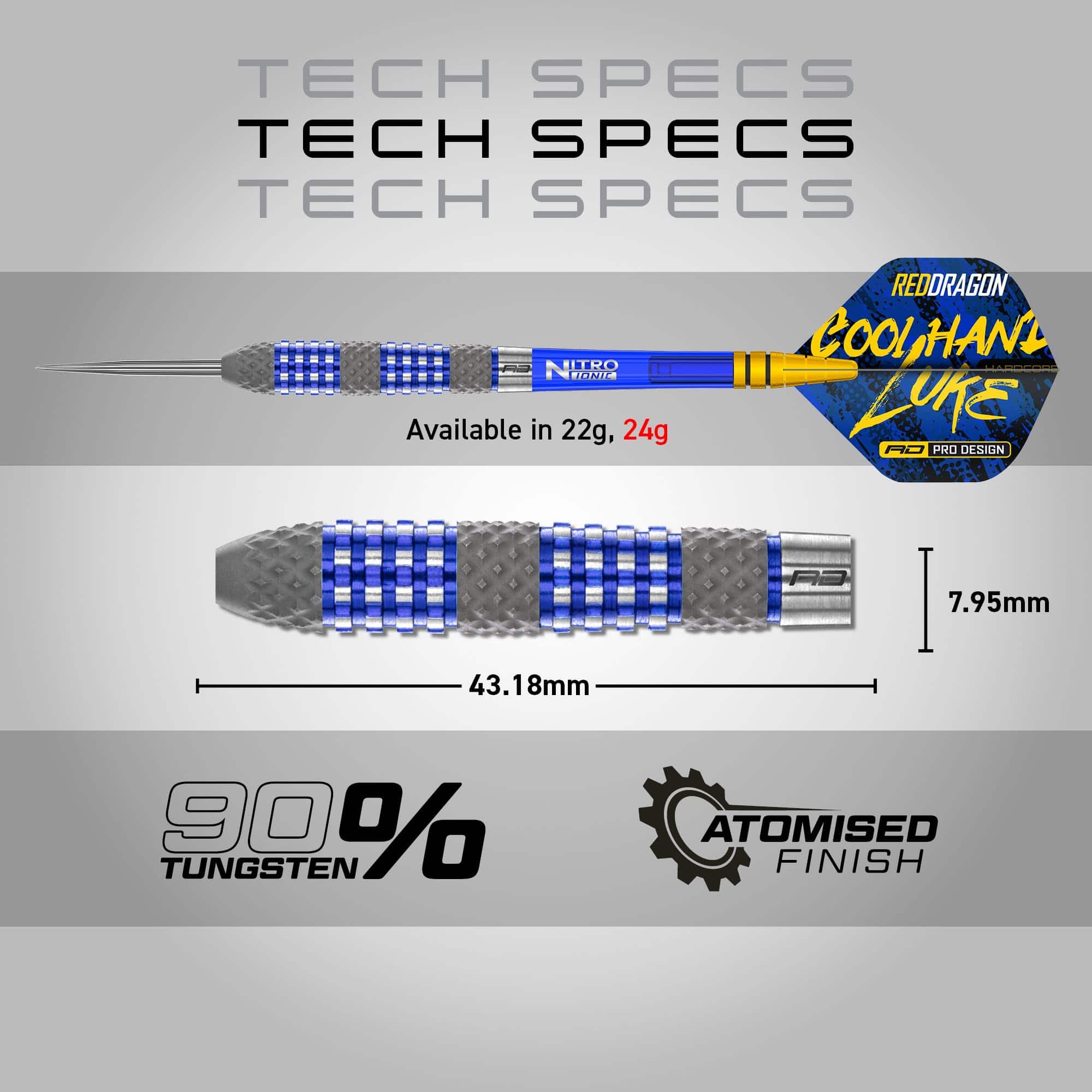 RED DRAGON Set de Dardos de Tungsteno Premium Luke - Imagen 5