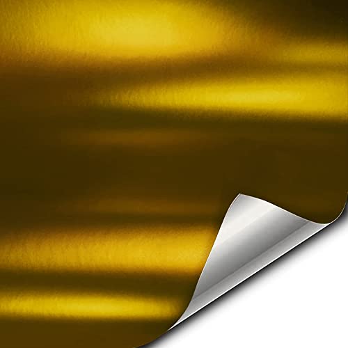 VViViD Envoltura de Vinilo Satinado Dorado Estiramiento