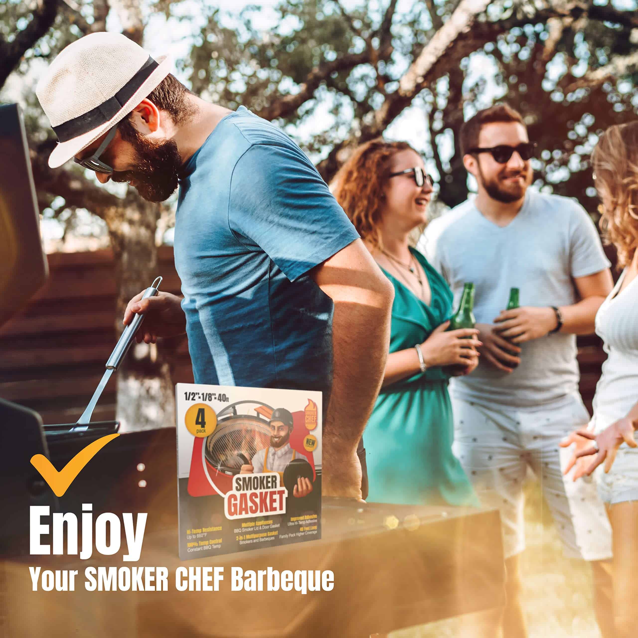 Sello de parrilla Smoker Chef XXL 40 FT para ahumadores - - Imagen 7