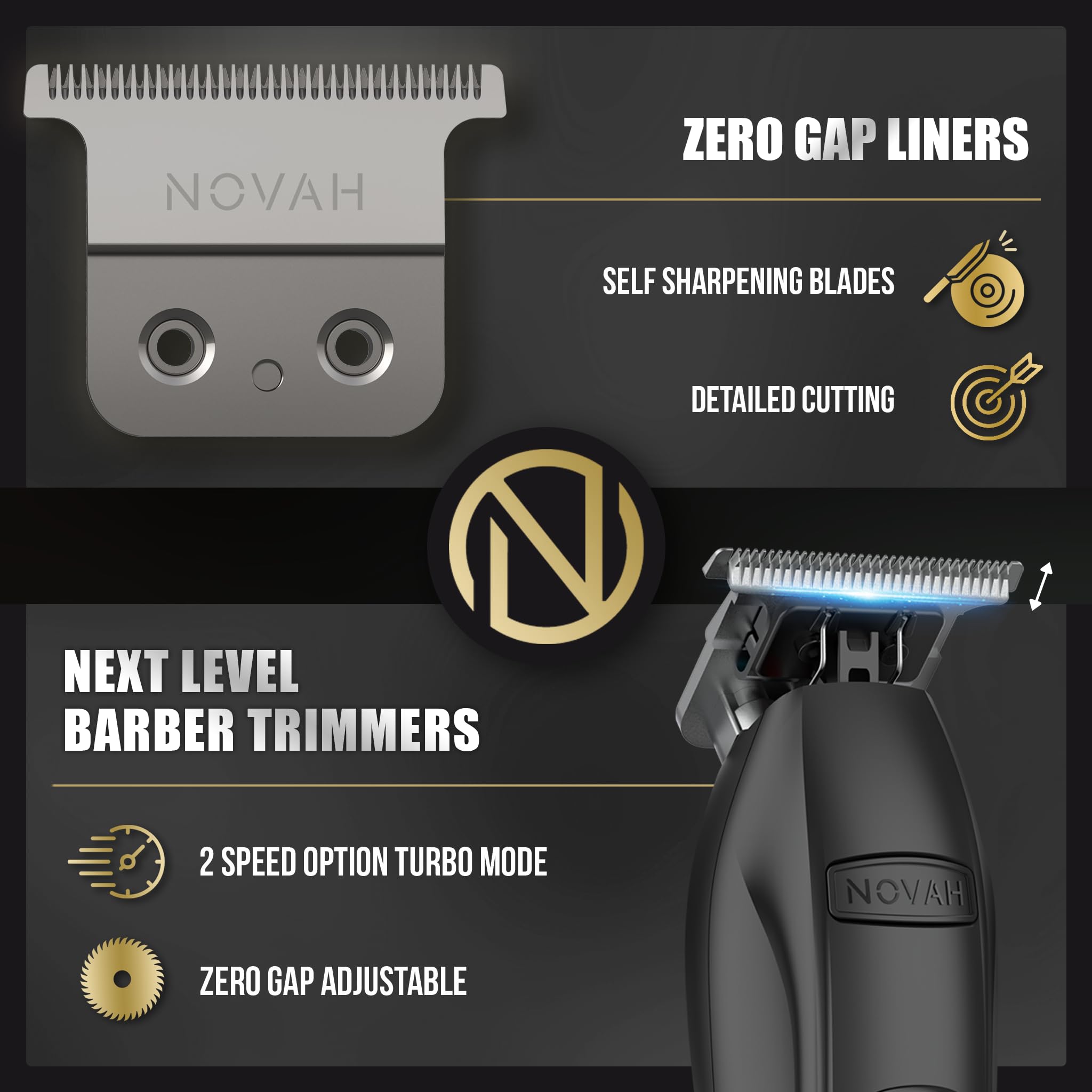 Cortadora de Pelo Profesional NOVAH Grooming para Hombres, - Imagen 3