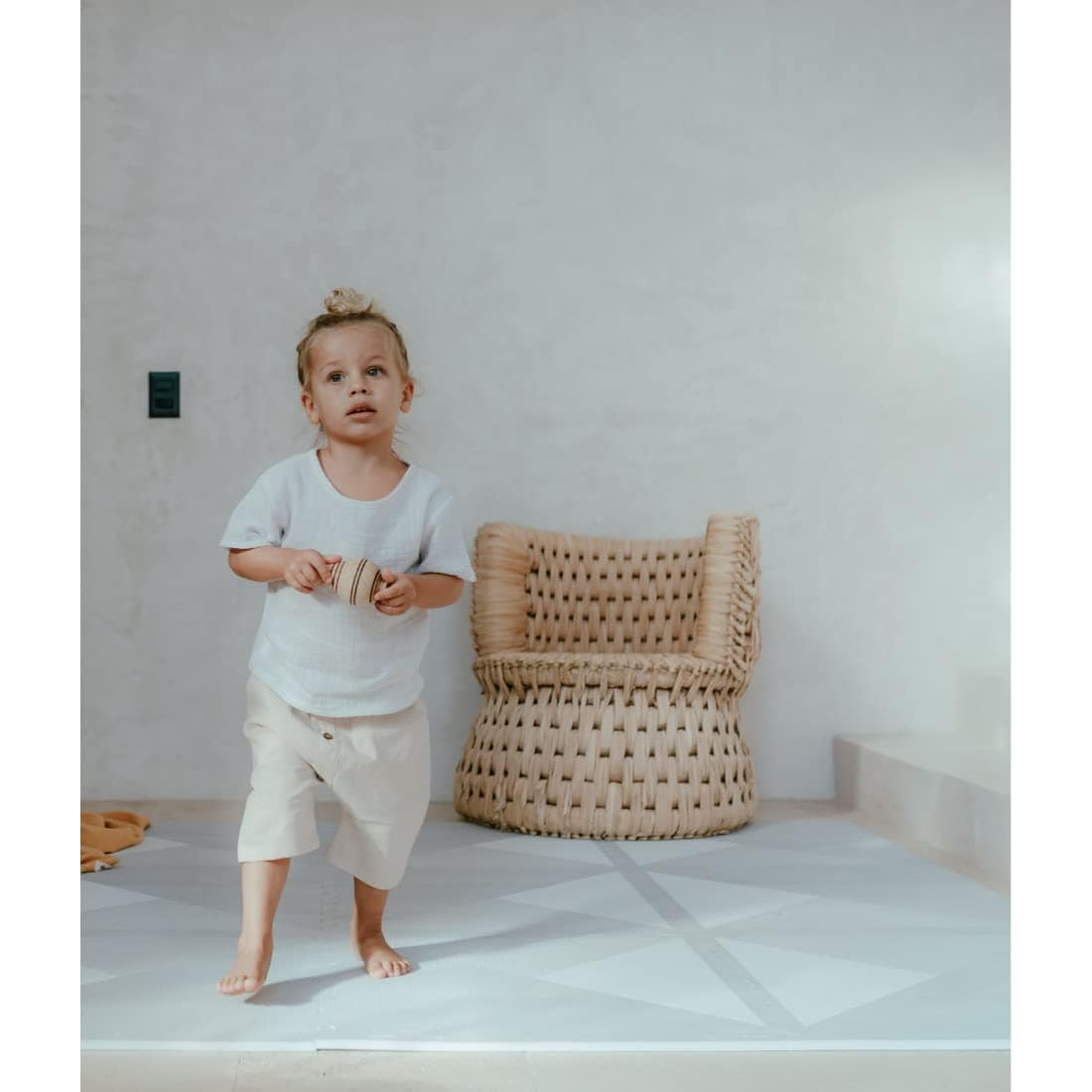 Tapete de juego Toddlekind - Tapete de espuma -Gris suave - Imagen 3