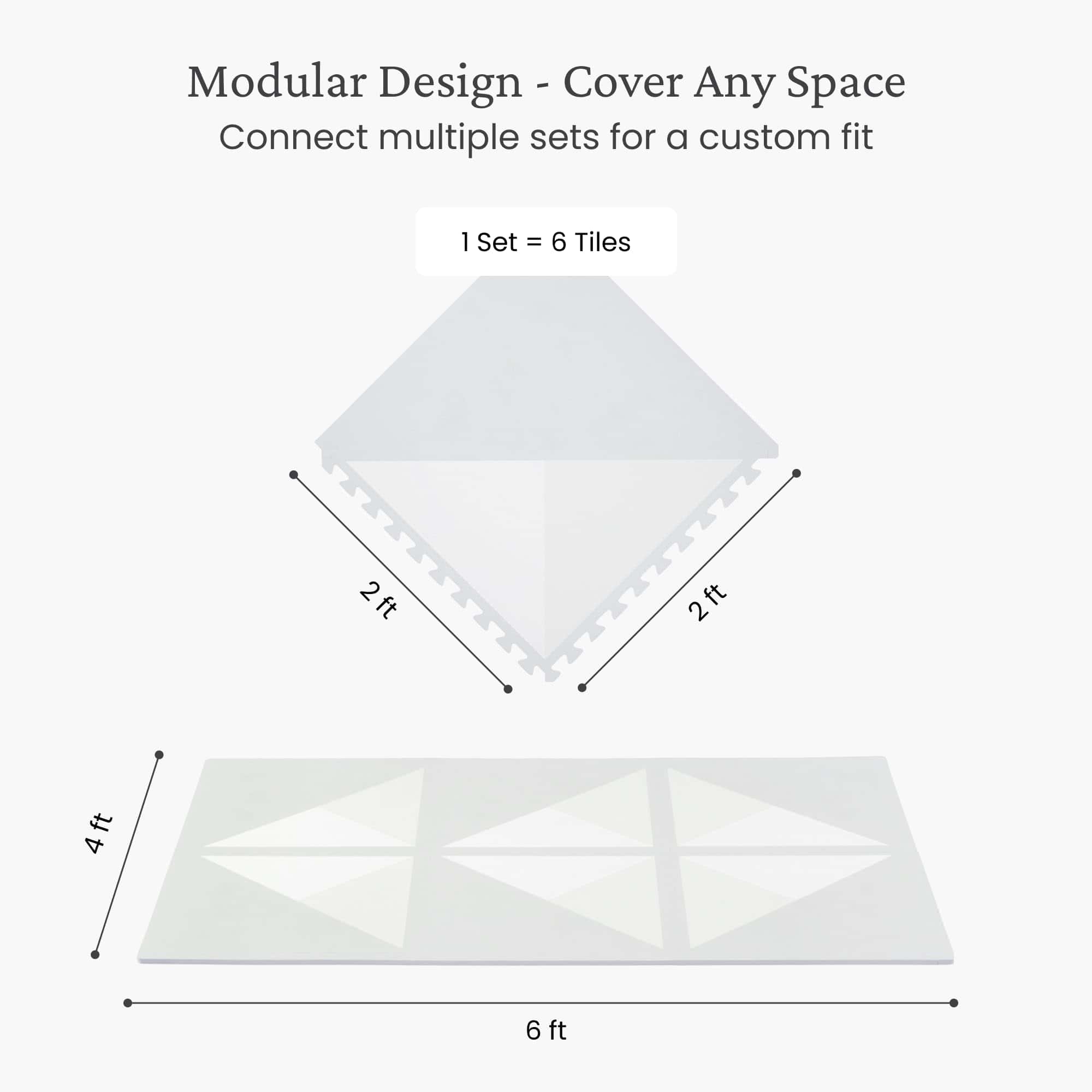 Tapete de juego Toddlekind - Tapete de espuma -Gris suave - Imagen 6