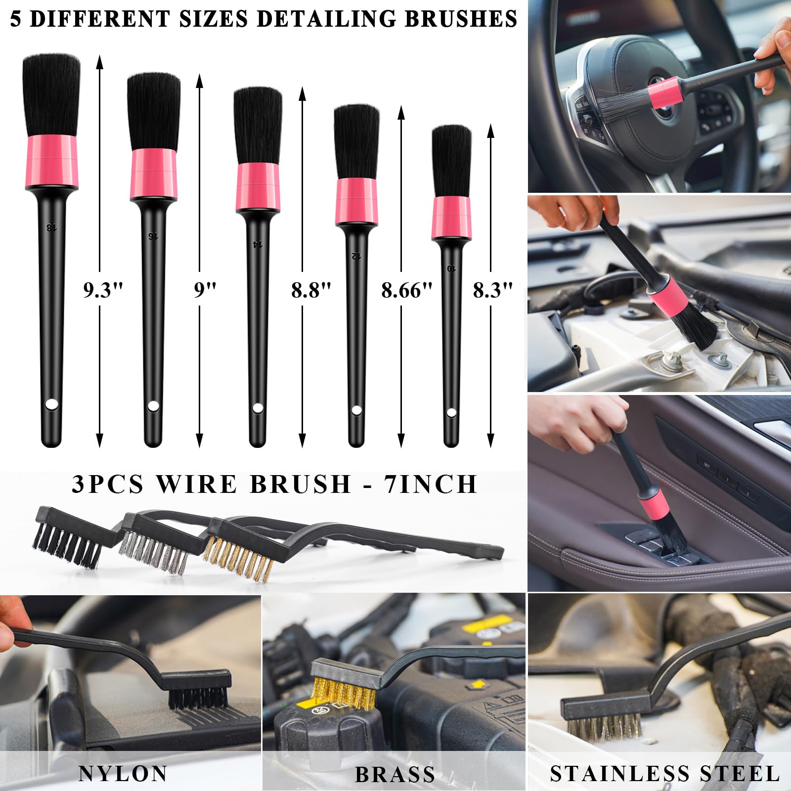 Juego de Limpieza de Coche AUTODECO de 39 Piezas Kit de - Imagen 5