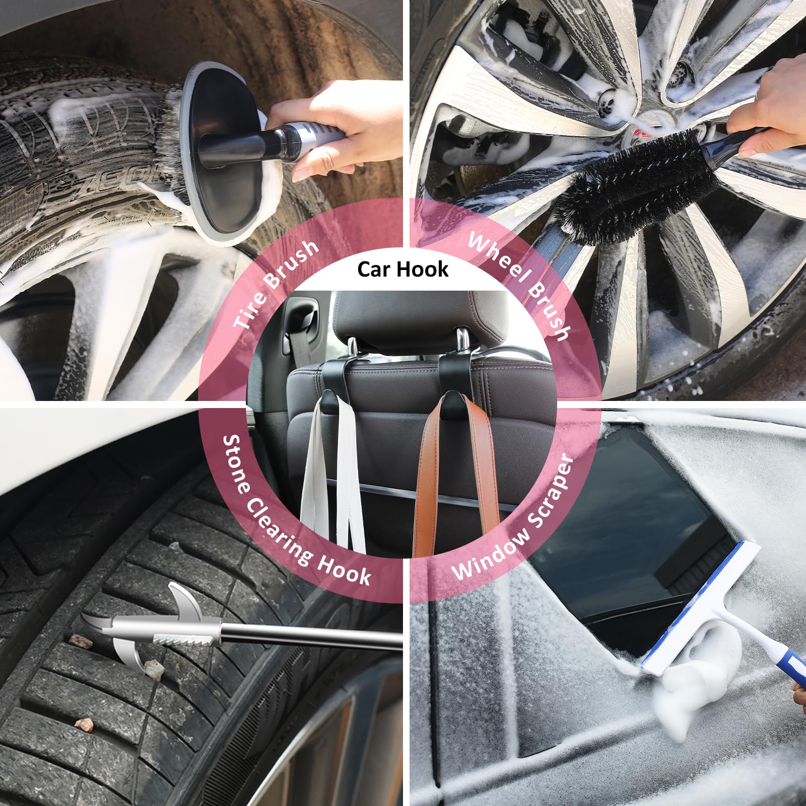 Juego de Limpieza de Coche AUTODECO de 39 Piezas Kit de - Imagen 7