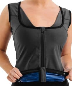 Chaleco Sauna para Mujer RDX Trampa de Calor -Gris con Cierr