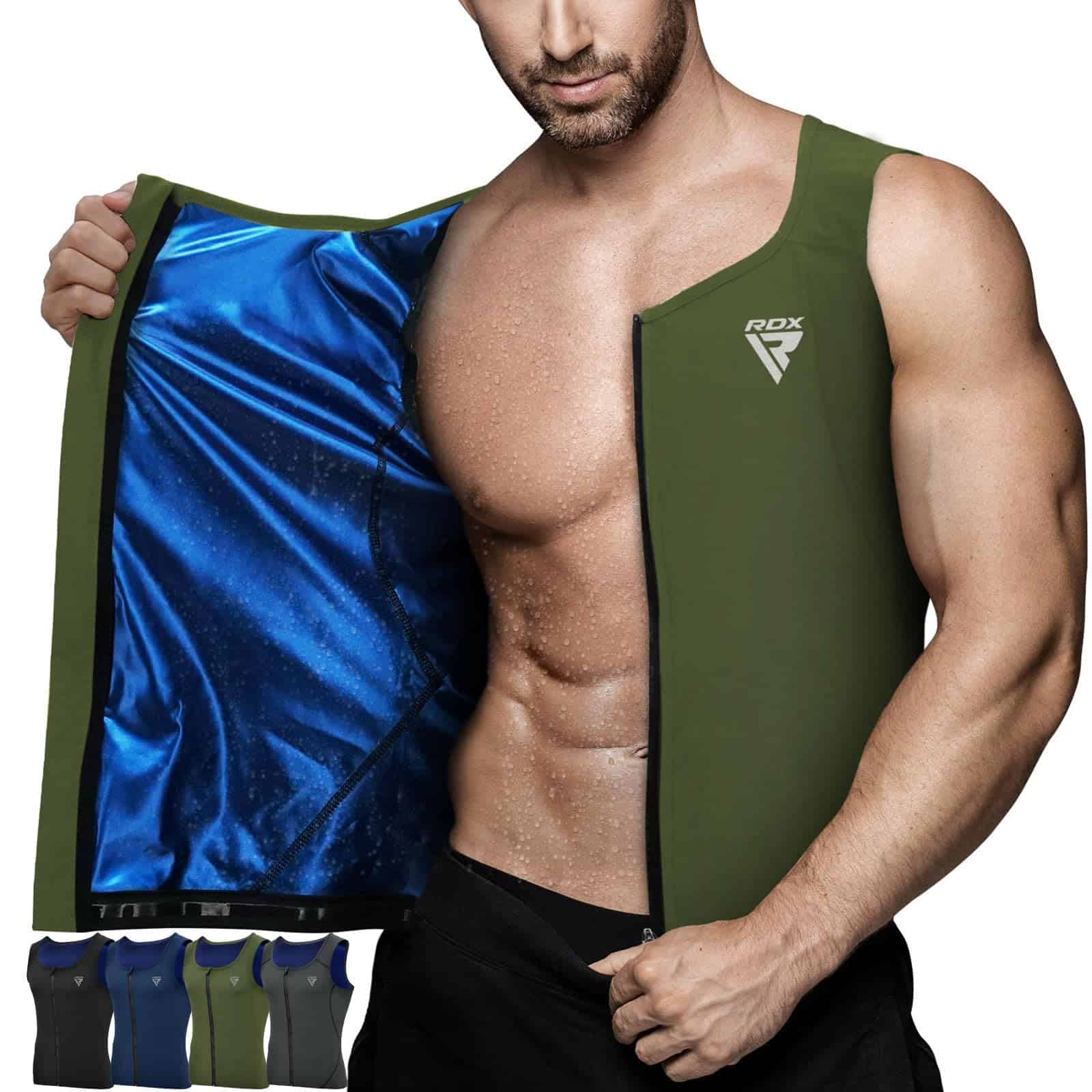 Chaleco Sauna para Hombre RDX, Playera de Entrenamiento
