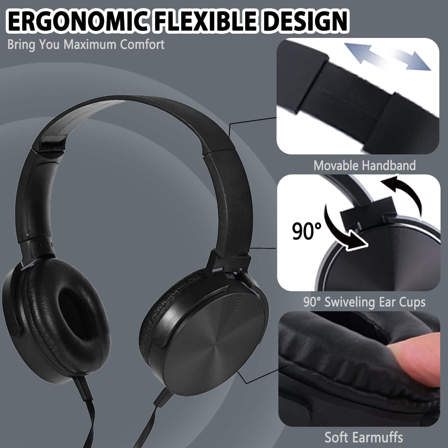 Paquete de 10 auriculares Wensdo con micrófono para niños - Imagen 3