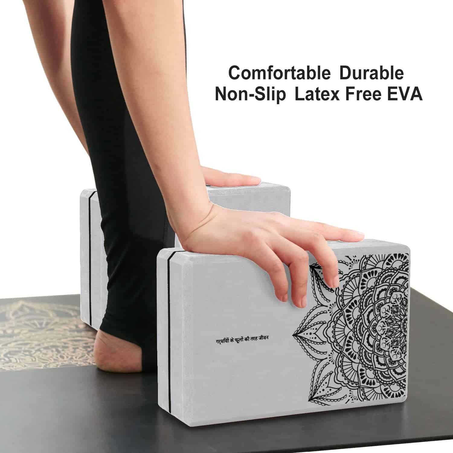 Set de 2 Bloques de Yoga nuveti, Bloques de -Grey - Imagen 5