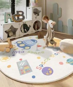 Tapete Infantil LIULA Planet, Alfombra Redonda para Niños