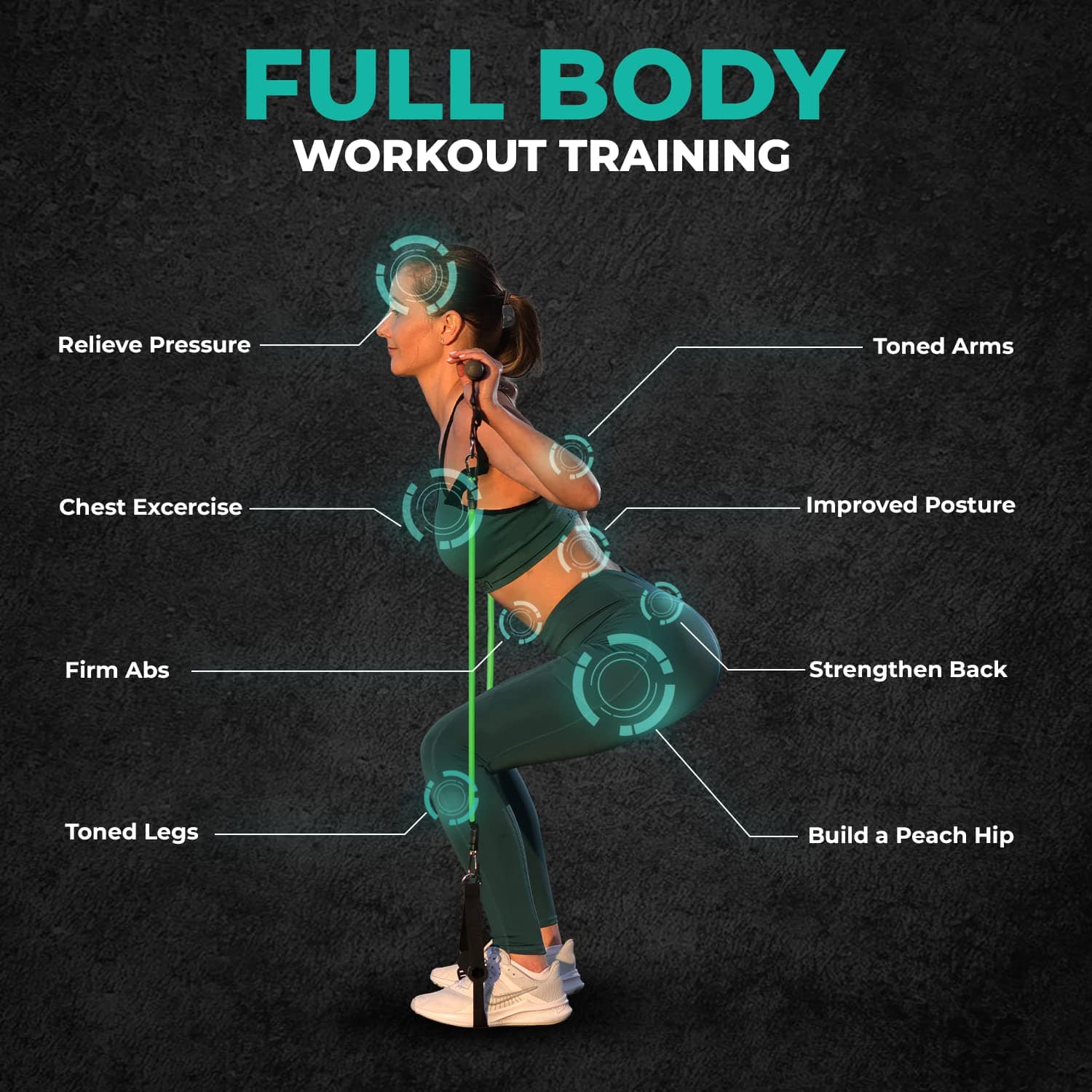 Kit de Barra de Pilates Repston con Bandas de -Purple - Imagen 4