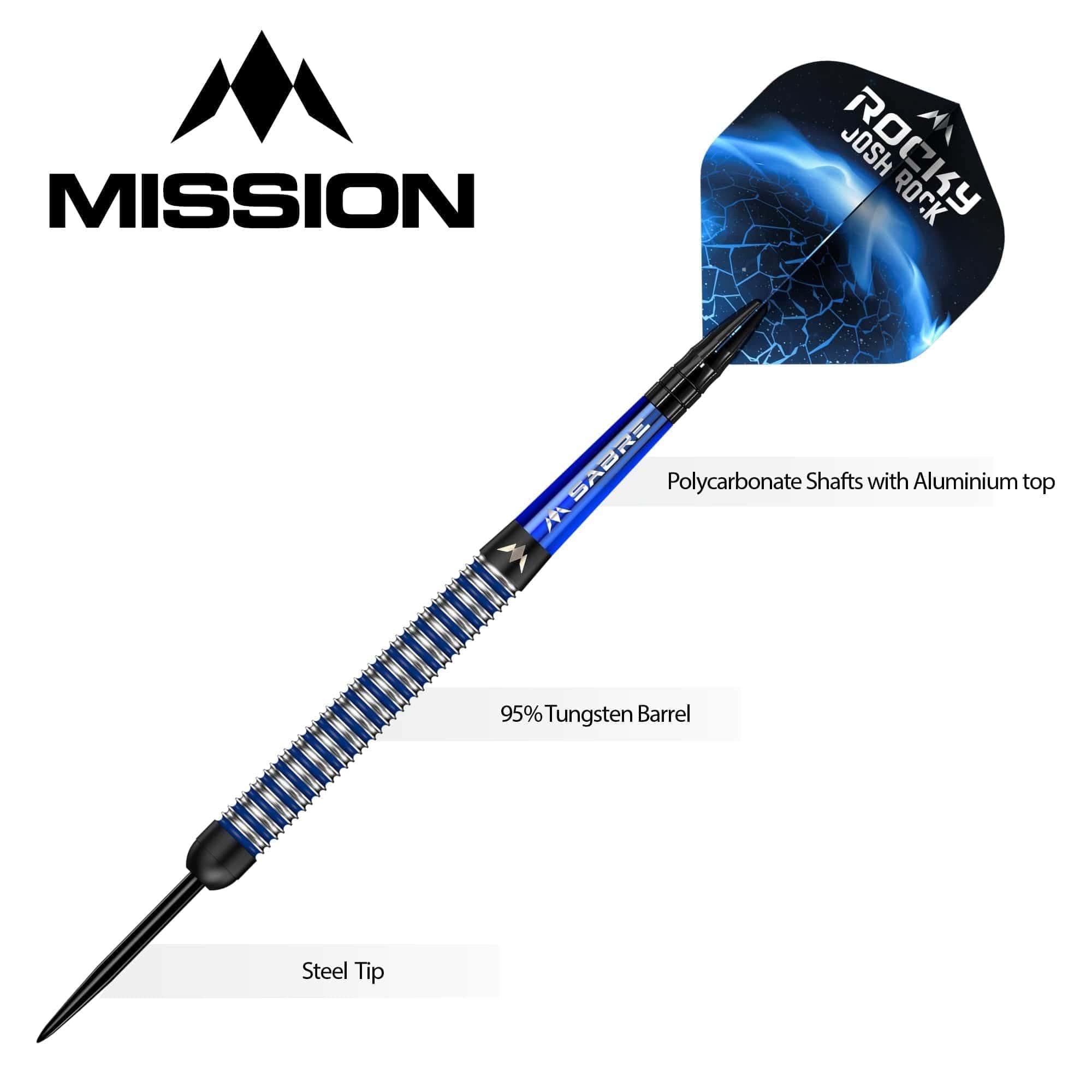 Dardos Mission Josh Rock 95% 24 g - Imagen 4