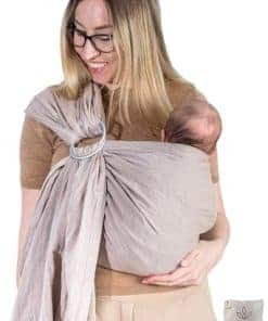 Fular portabebés Ring Sling 100% algodón muselina frontal y