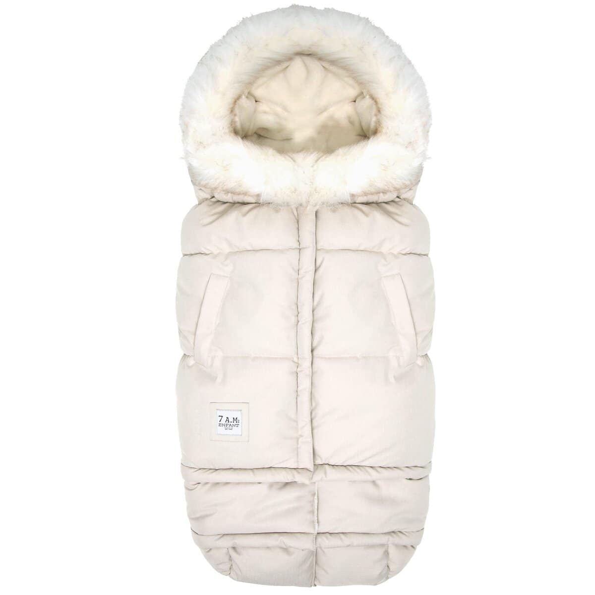 7AM Enfant Manta para Cochecito 212 - Manta -White Fur & Bei