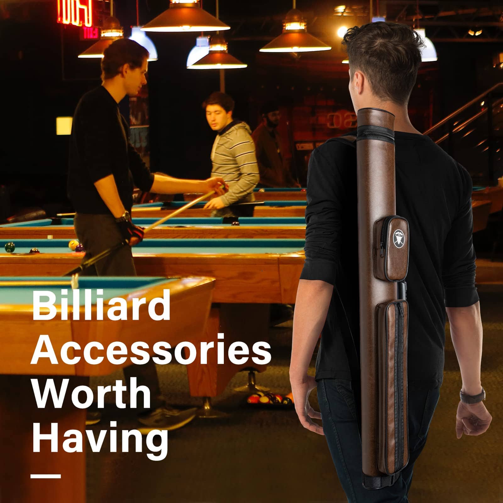 Estuche para Taco de Billar Adhafera, Estuche Duro para 2 X - Imagen 7