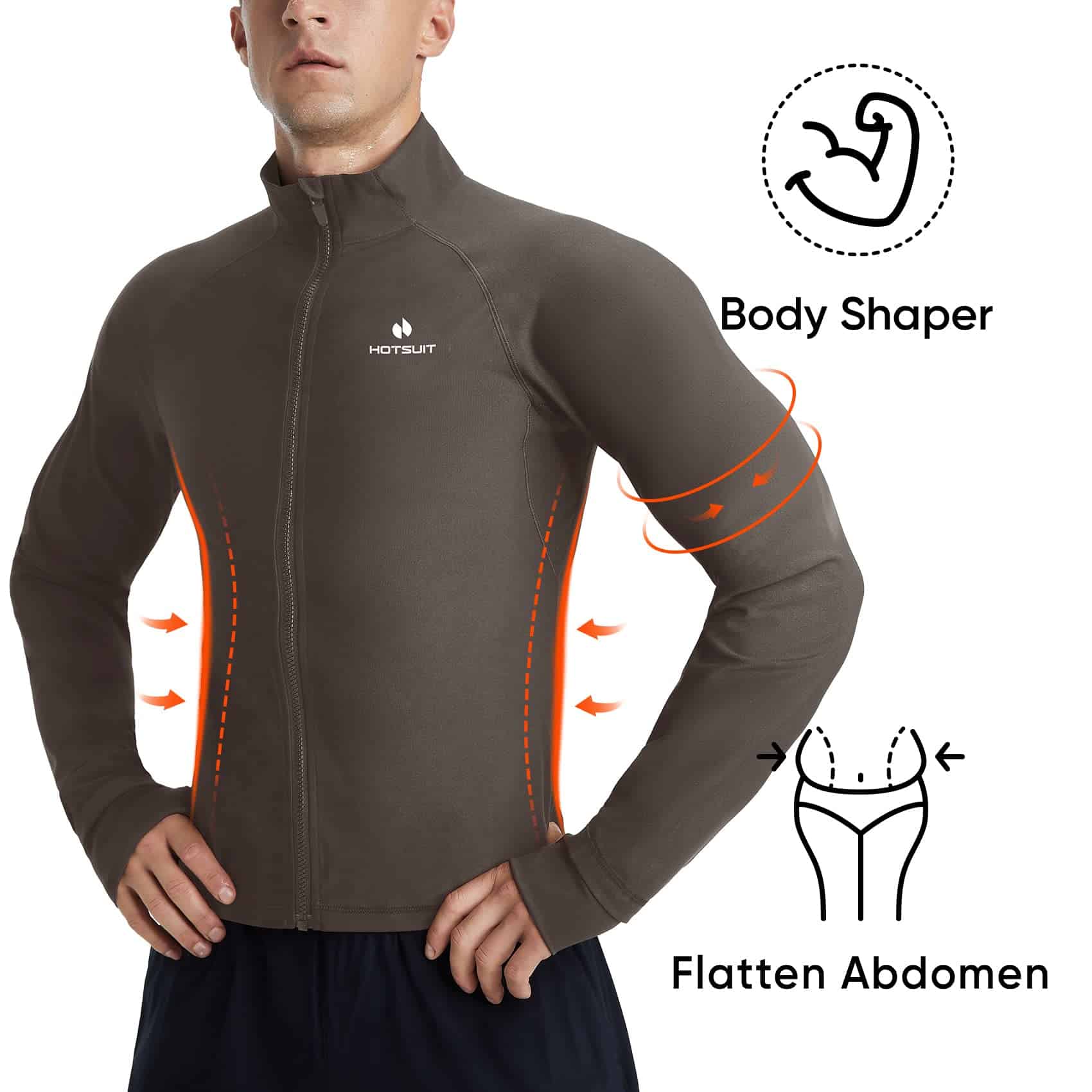 Traje de Sauna HOTSUIT para Hombre Sauna Sudadera de Manga - Imagen 5