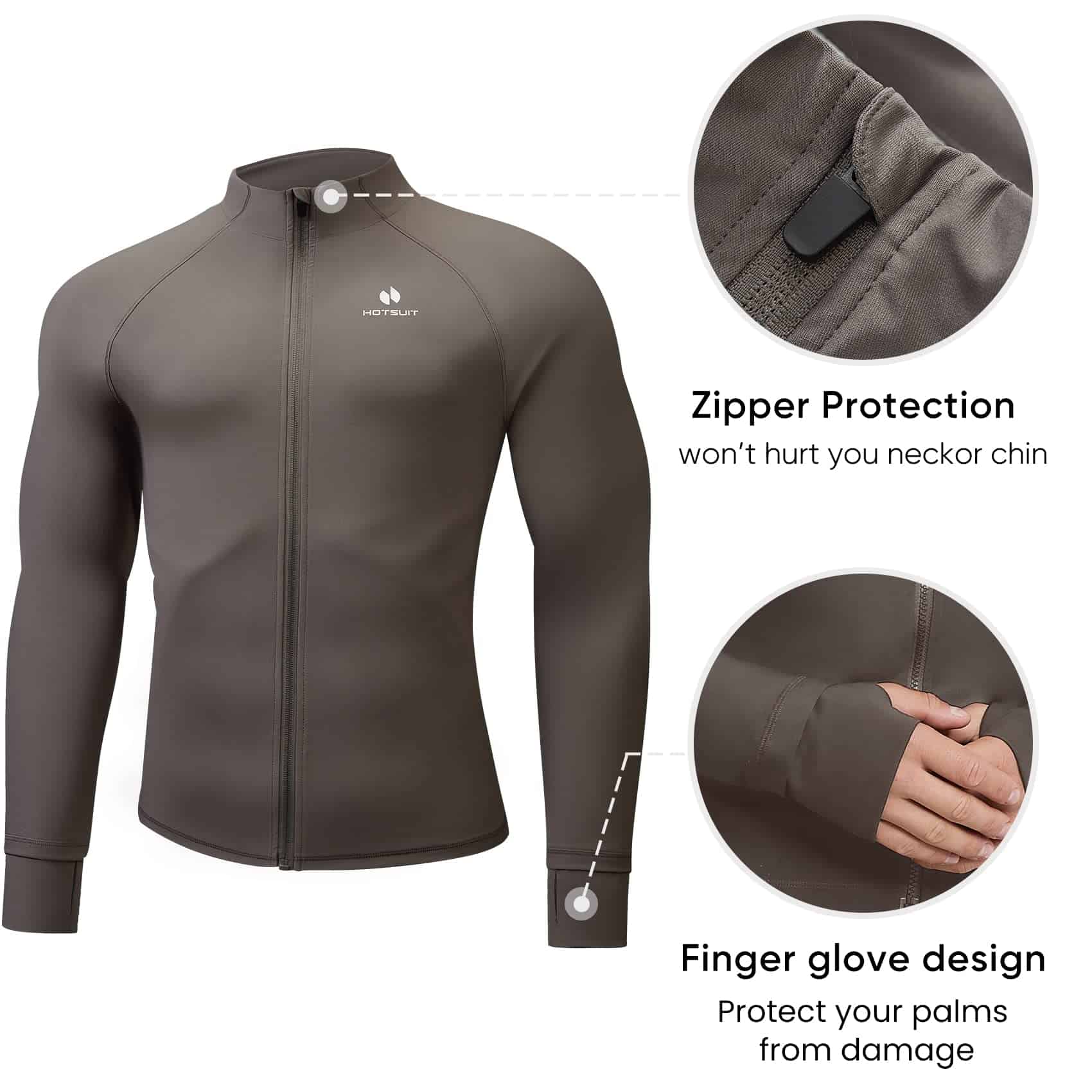 Traje de Sauna HOTSUIT para Hombre Sauna Sudadera de Manga - Imagen 8