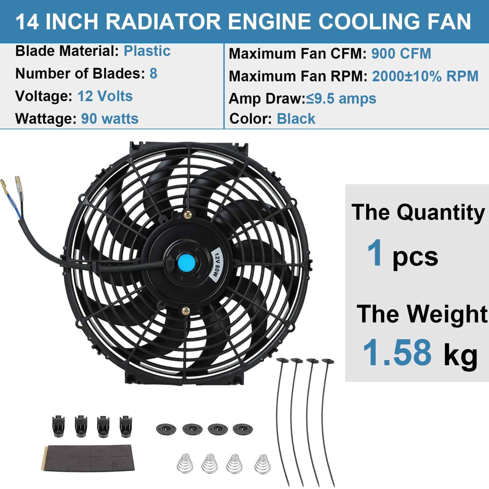 Ventilador eléctrico del radiador de refrigeración 14 - Imagen 3