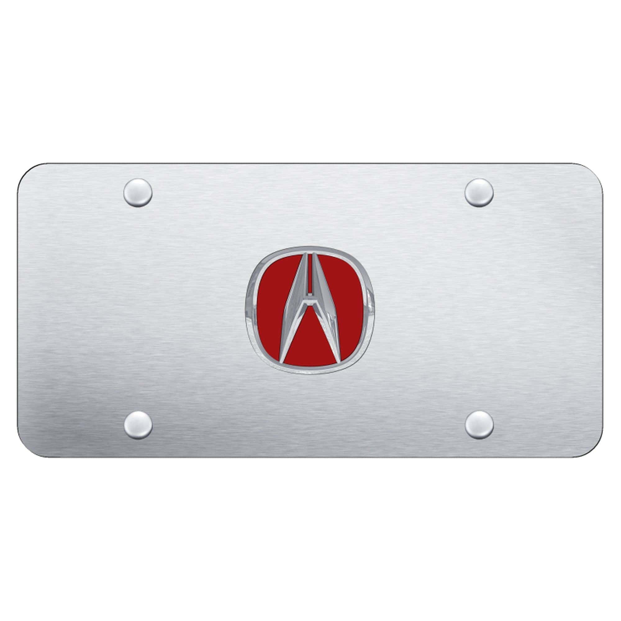 Placa de matrícula con logo de Acura (Cromo sobre Cromo)
