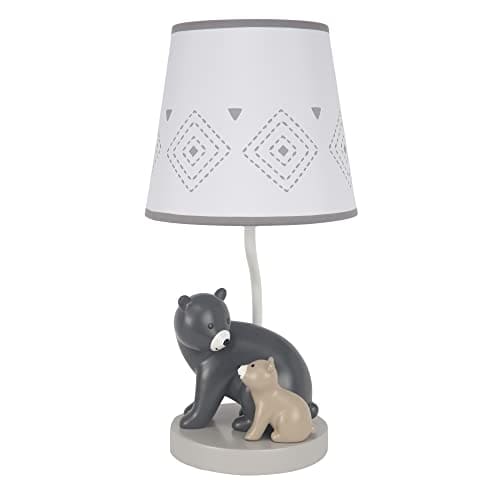 Lámpara de guardería Lambs & Ivy Woodland Forest Gray Bears